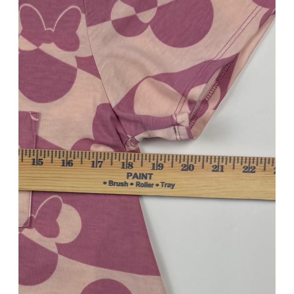 LuLaRoe Girls Large Pink Minnie Mouse Bow Dress High Low Short Sleeve - Picture 3 of 5
